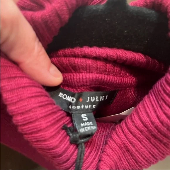 NEW! ROMEO & JULIET COUTURE Berry Colored Women’s SM Ribbed Sleeveless Bodycon - Picture 6 of 11